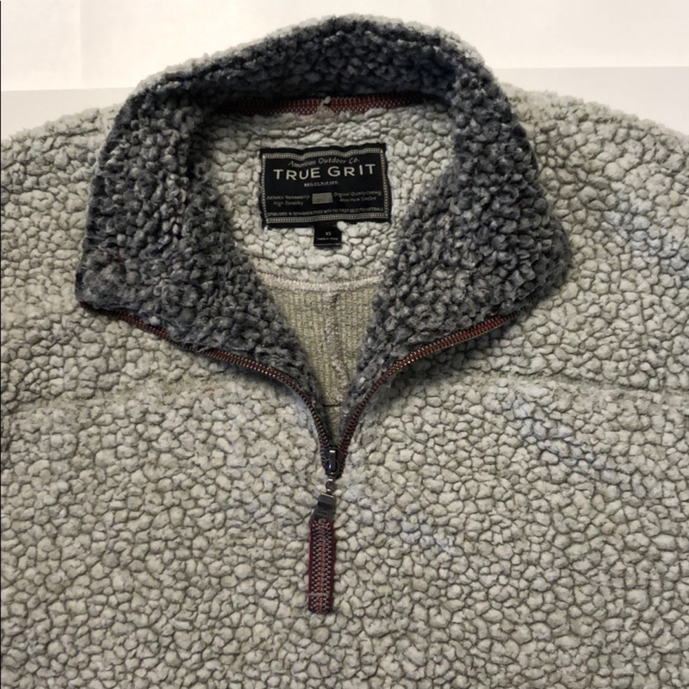 True Grit Frosty Tipped Pile 1/4 ZIp Pullover - Picture 4 of 7